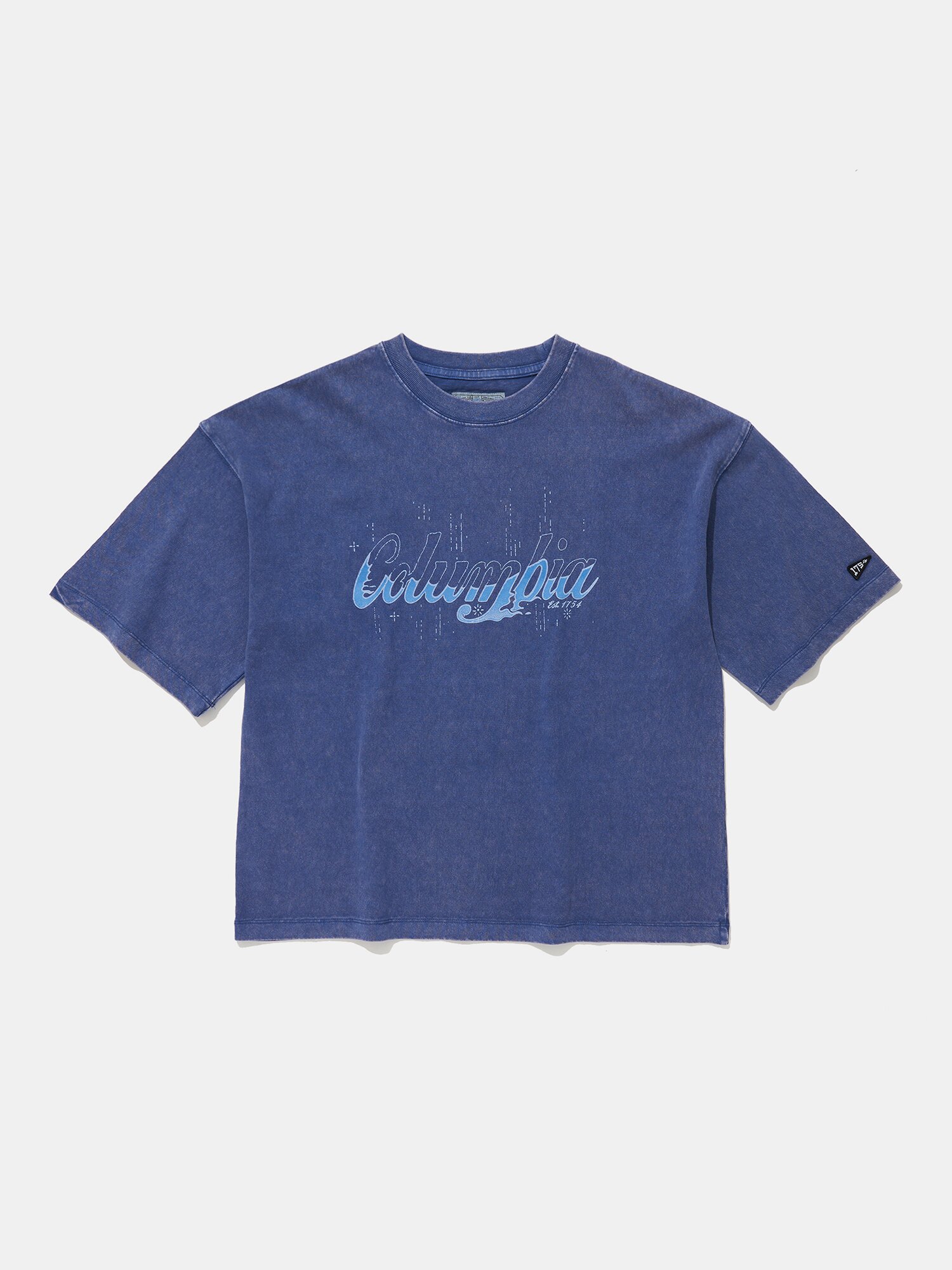 CU BURN SALT WASHED WOMEN OVER-FIT S/S T-SHIRTS_BLUE