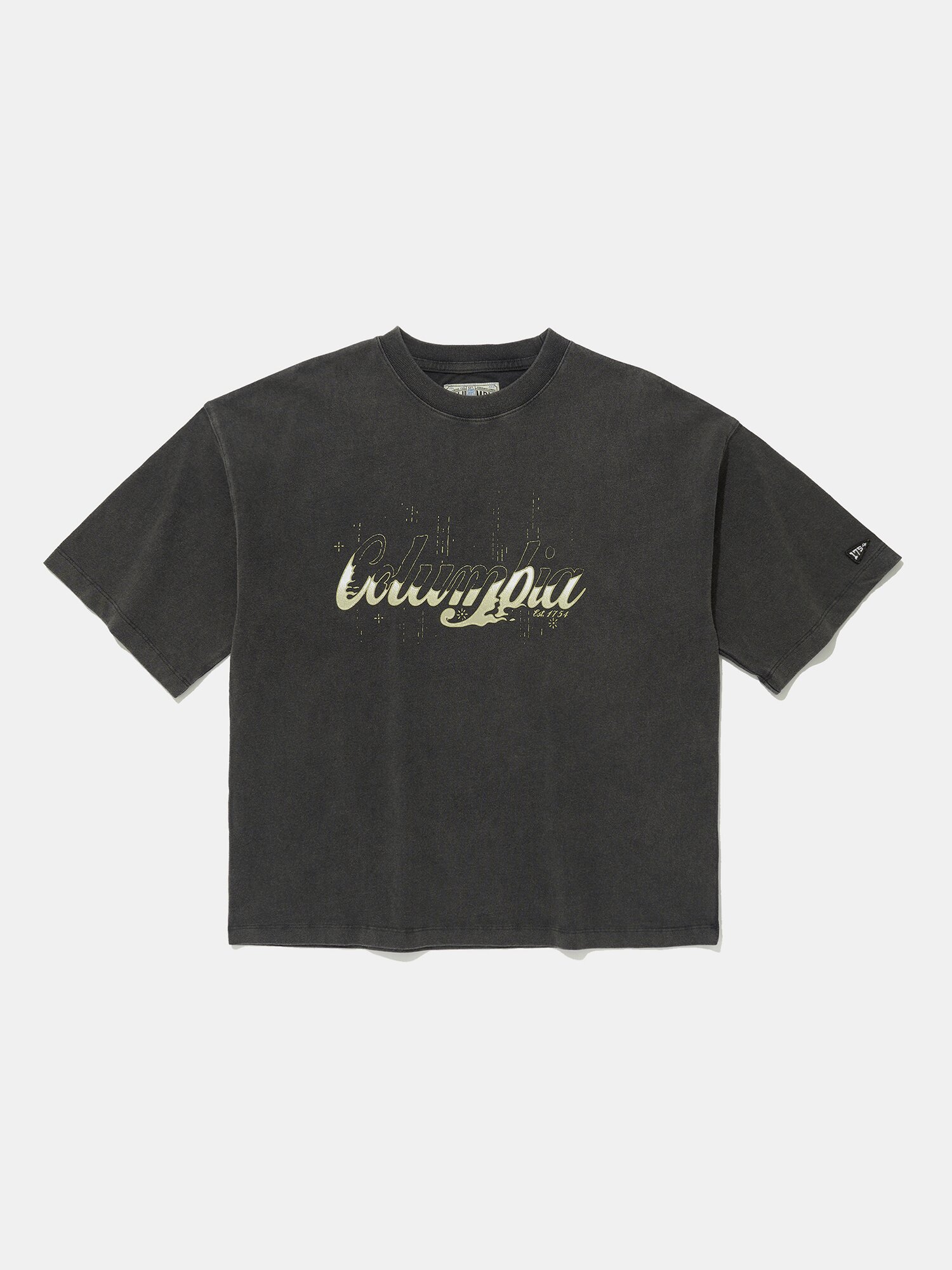 CU BURN SALT WASHED WOMEN OVER-FIT S/S T-SHIRTS_CHARCOAL