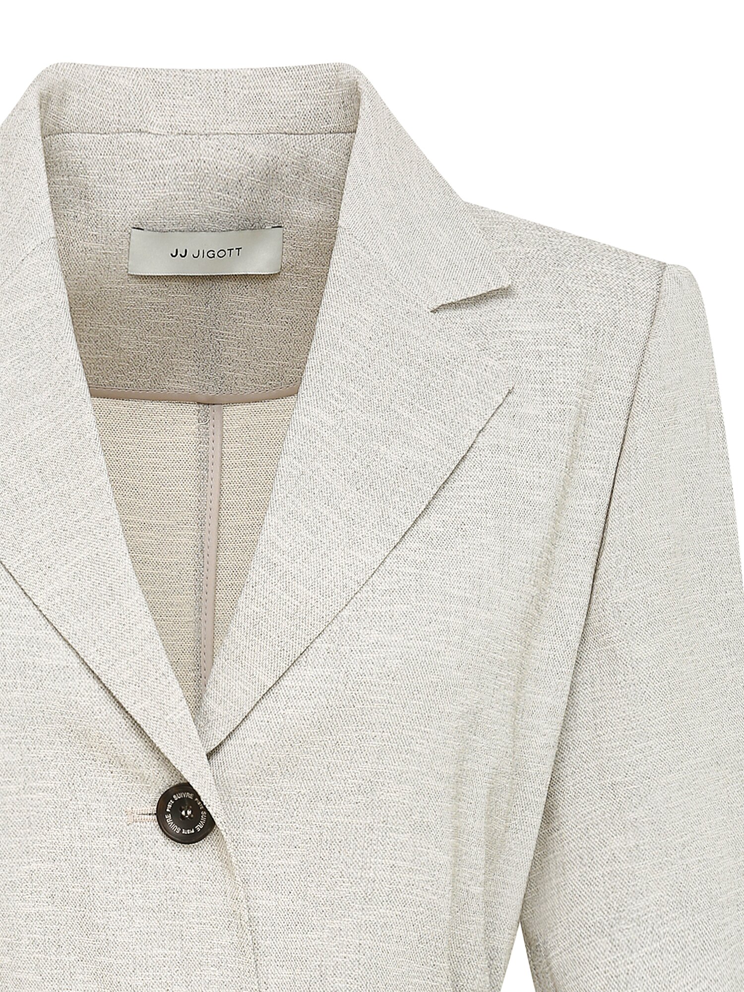 벨티드 하프 슬리브 싱글 재킷 (MELANGE BEIGE)