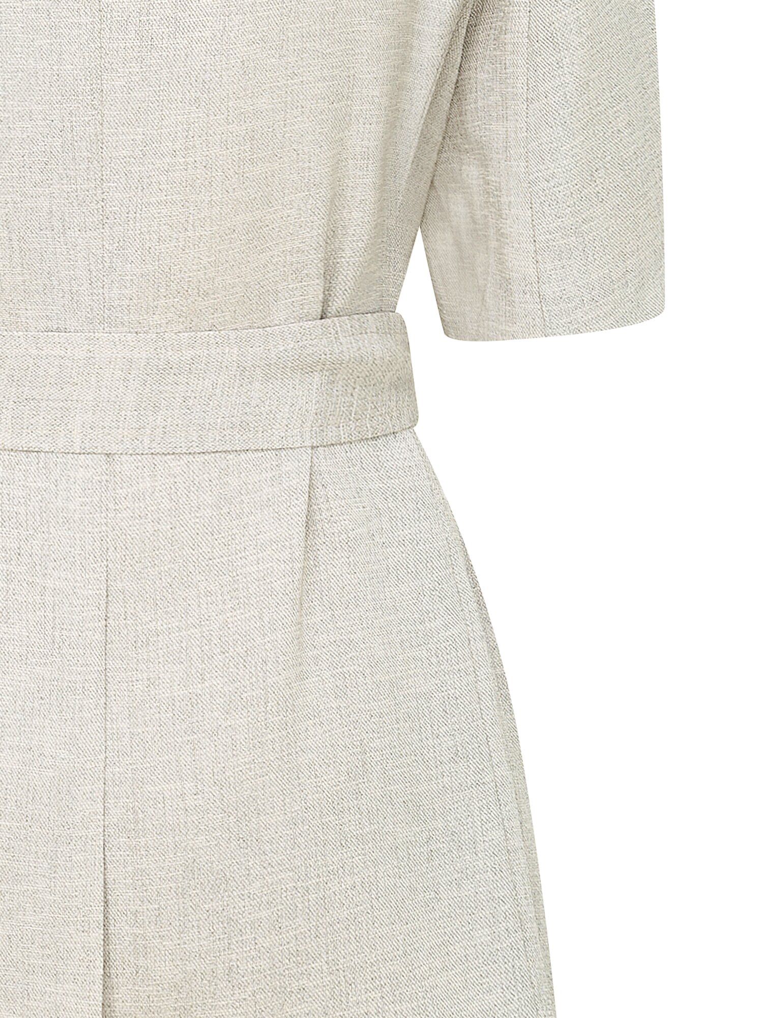 벨티드 하프 슬리브 싱글 재킷 (MELANGE BEIGE)