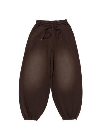 라이트 핀턱 벌룬 조거팬츠 (브라운)