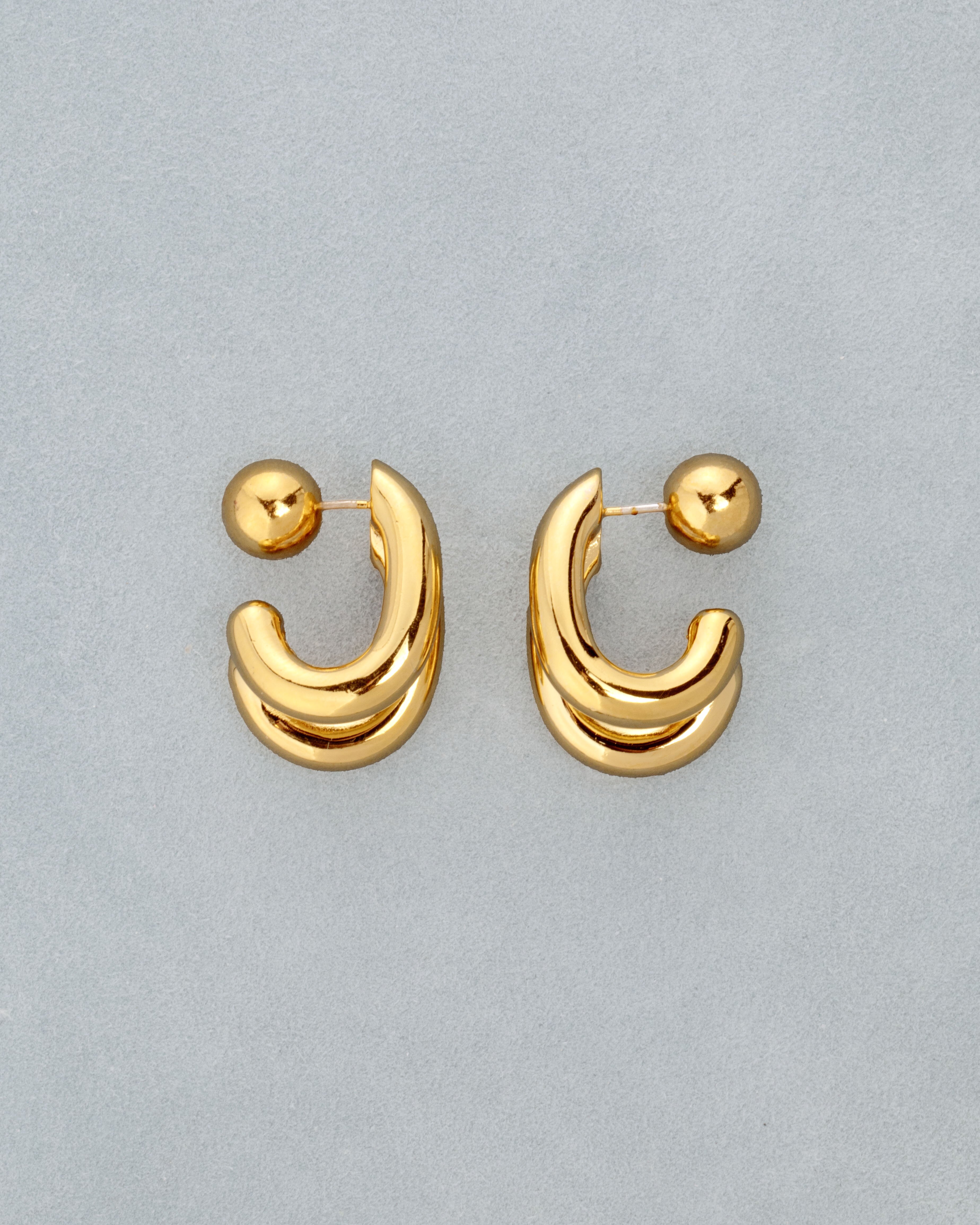 [컨젠] Essential Dual Hoop Earrings 에센셜 듀얼 후프 이어링