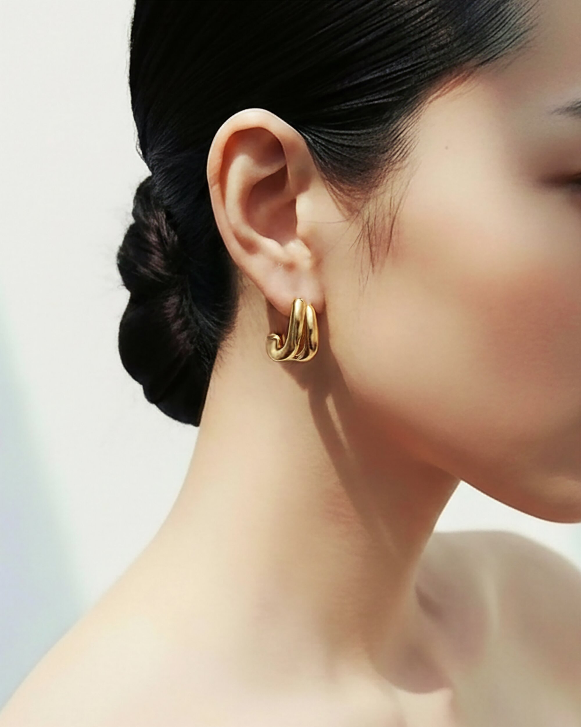 [컨젠] Essential Dual Hoop Earrings 에센셜 듀얼 후프 이어링