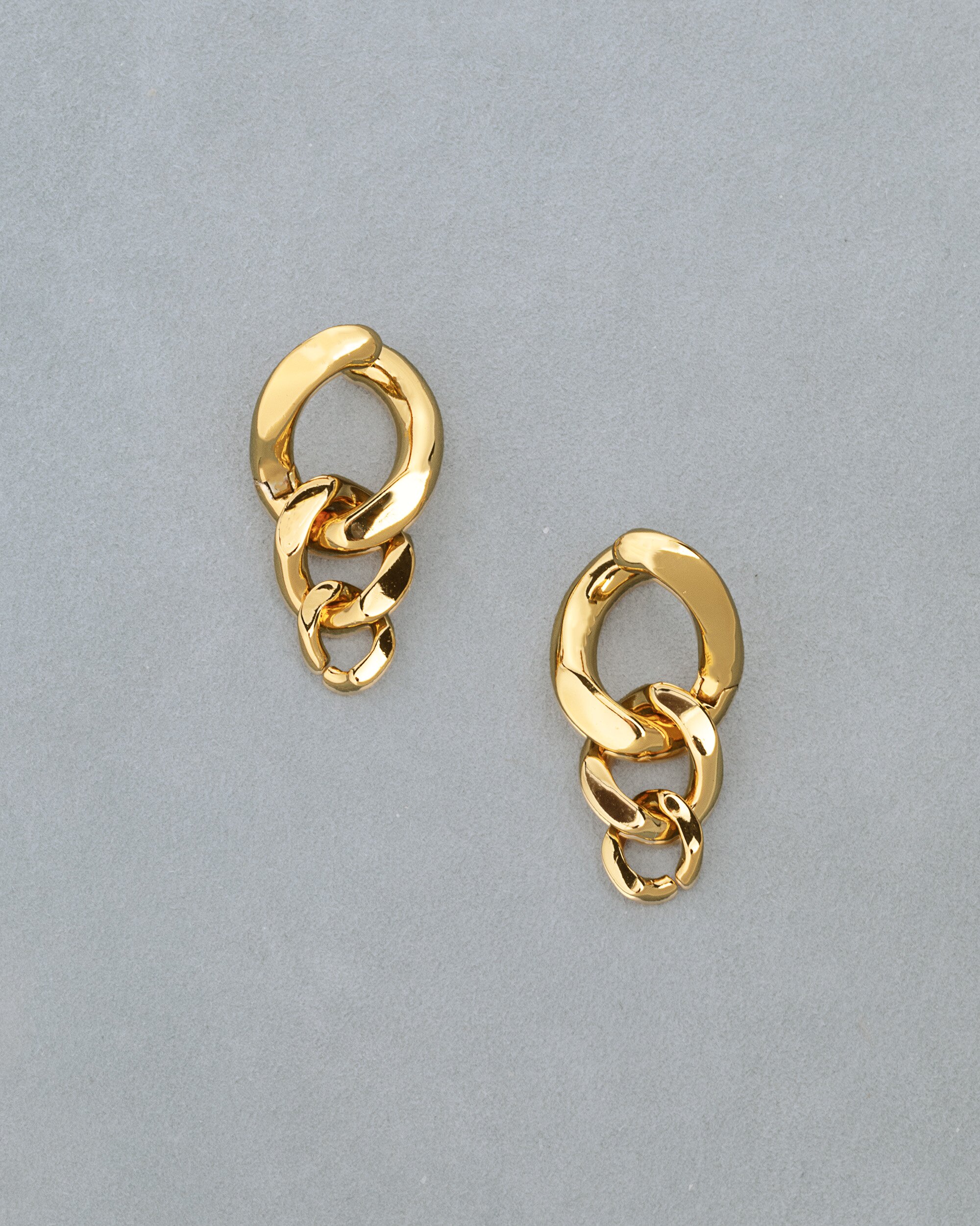 [컨젠] Tri-Gradation Link Earrings 트리 그라데이션 링크 이어링