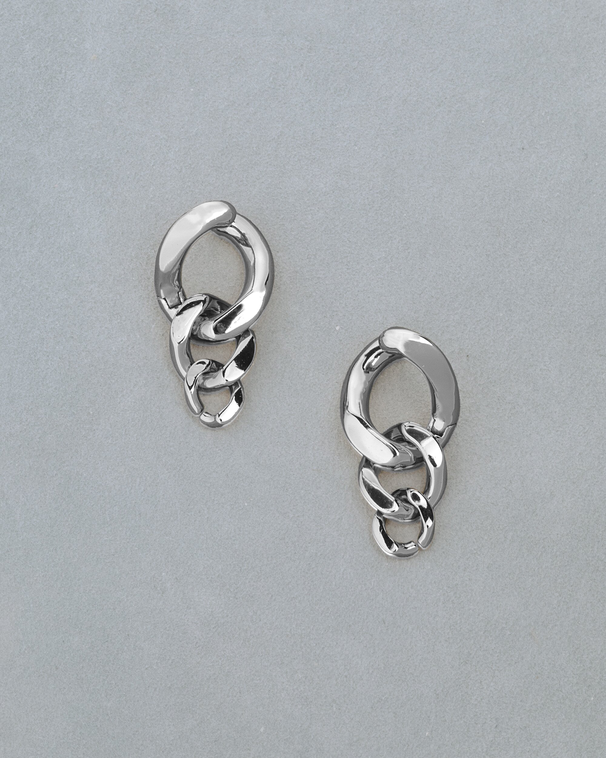 [컨젠] Tri-Gradation Link Earrings 트리 그라데이션 링크 이어링