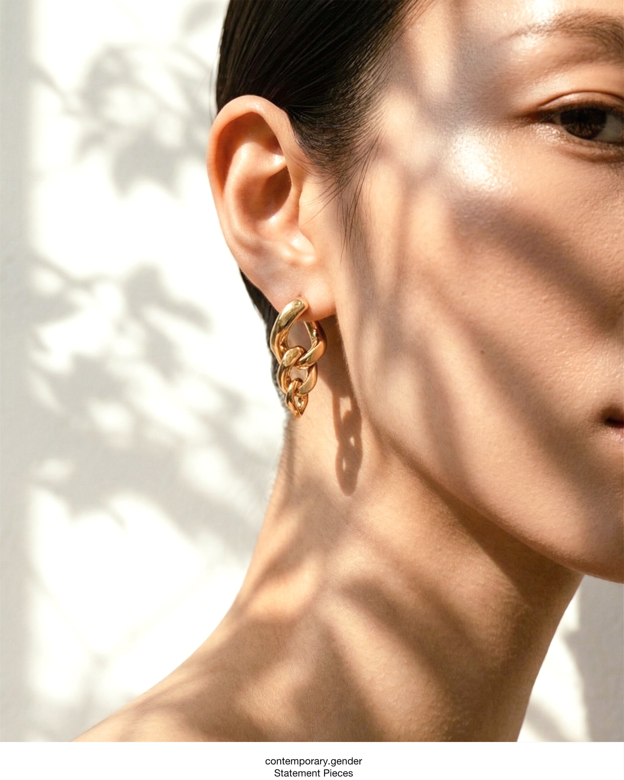 [컨젠] Tri-Gradation Link Earrings 트리 그라데이션 링크 이어링