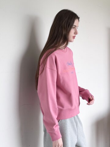 이네스 레터링 맨투맨 더스트핑크 IFDMM00312