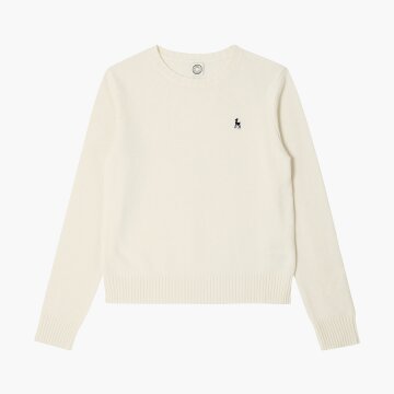 울캐시미어 크루넥 스웨터 아이보리 IFDSW00202