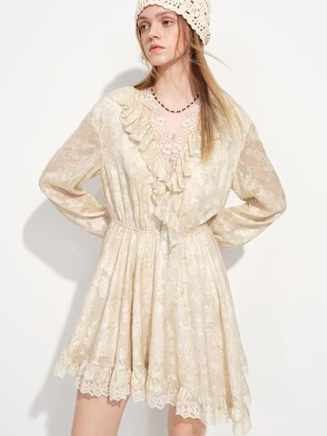 WD_Jacquard frill dress