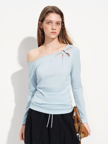 WD_Sweet off-shoulder blouse_2color