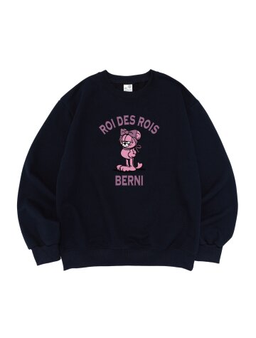 [기모선택] 로아드로아 X 베르니 ROA WITH BERNI 로고 맨투맨 (네이비)