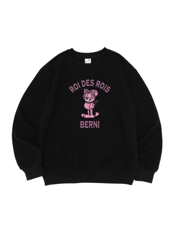 [기모선택] 로아드로아 X 베르니 ROA WITH BERNI 로고 맨투맨 (블랙)