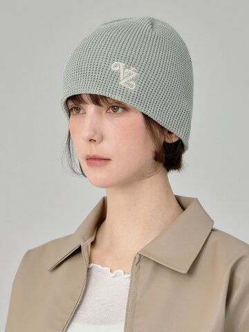 리프 VZ 로고 와플 비니 민트