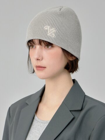 리프 VZ 로고 와플 비니 그레이