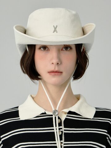 VA 스터드 사파리 버킷햇 크림