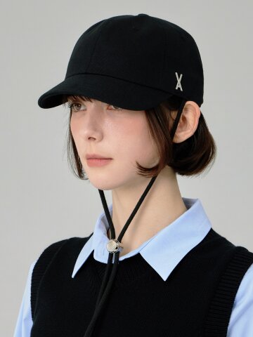 VA 스터드 사파리 볼캡 블랙