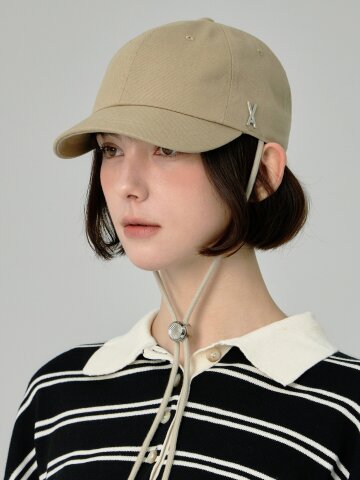 VA 스터드 사파리 볼캡 베이지
