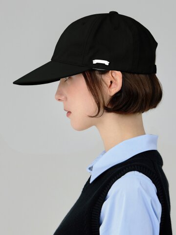 바잘 플래그 스터드 볼캡 블랙