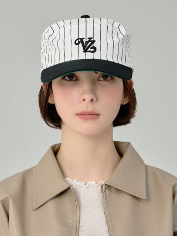 리프 VZ 모노그램 스트라이프 필박스 캡 블랙