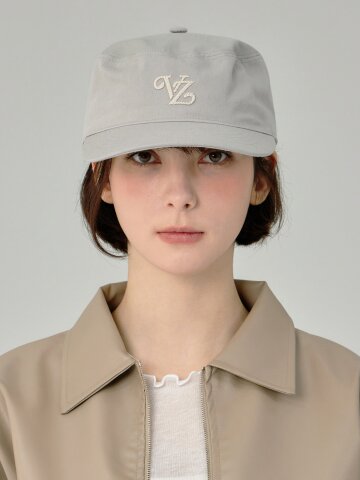 리프 VZ 모노그램 트윌 필박스 캡 그레이