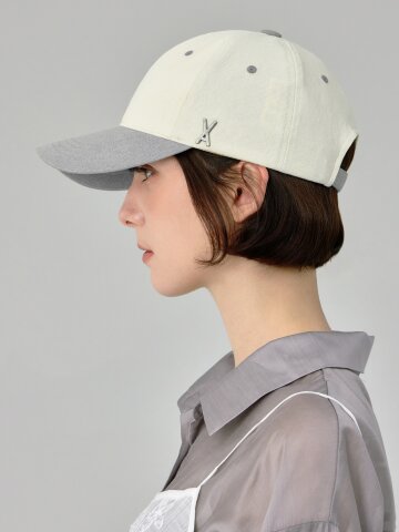 VA 스터드 투톤 볼캡 그레이