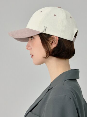 VA 스터드 투톤 볼캡 인디 핑크