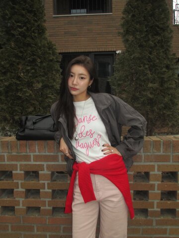 나일론 하이넥 크롭 점퍼 