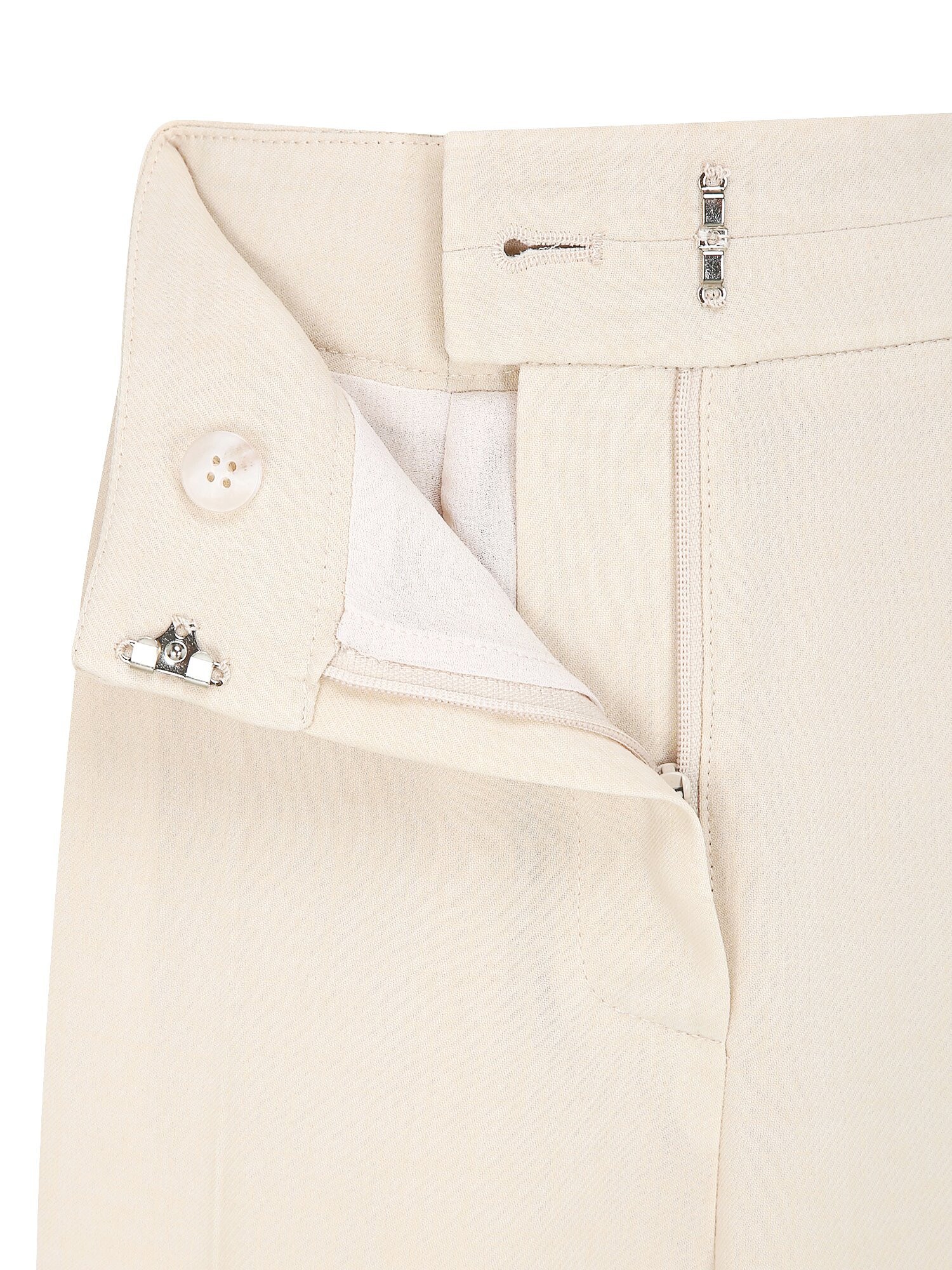 메탈 장식 와이드 일자핏 팬츠 (LIGHT BEIGE)