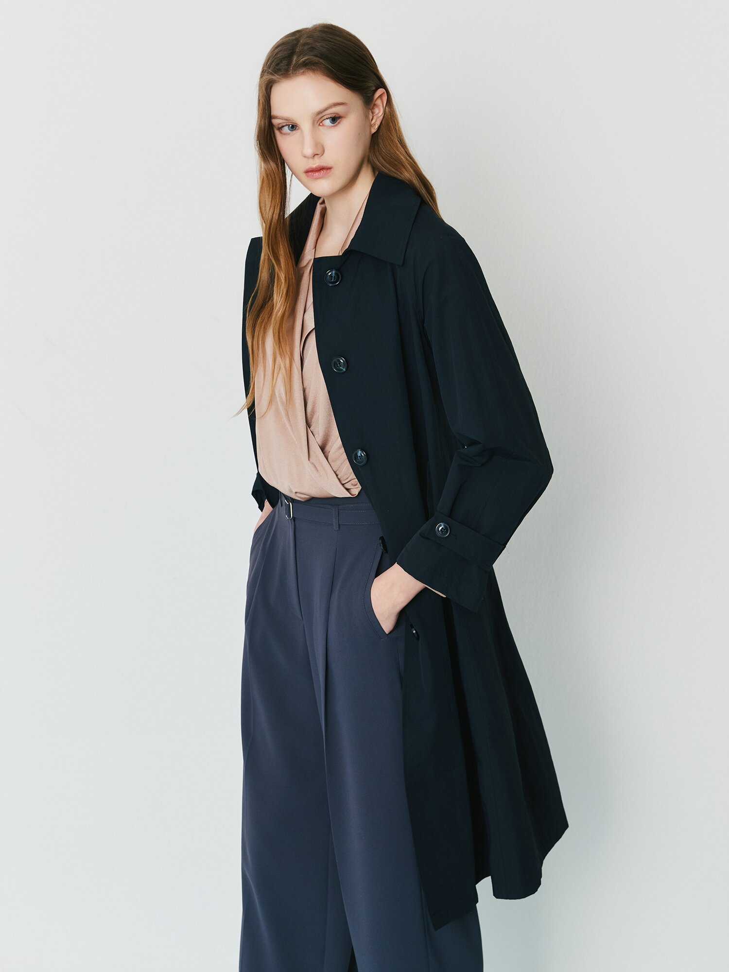 테일러드 칼라 블루종 블라우스 (BEIGE)