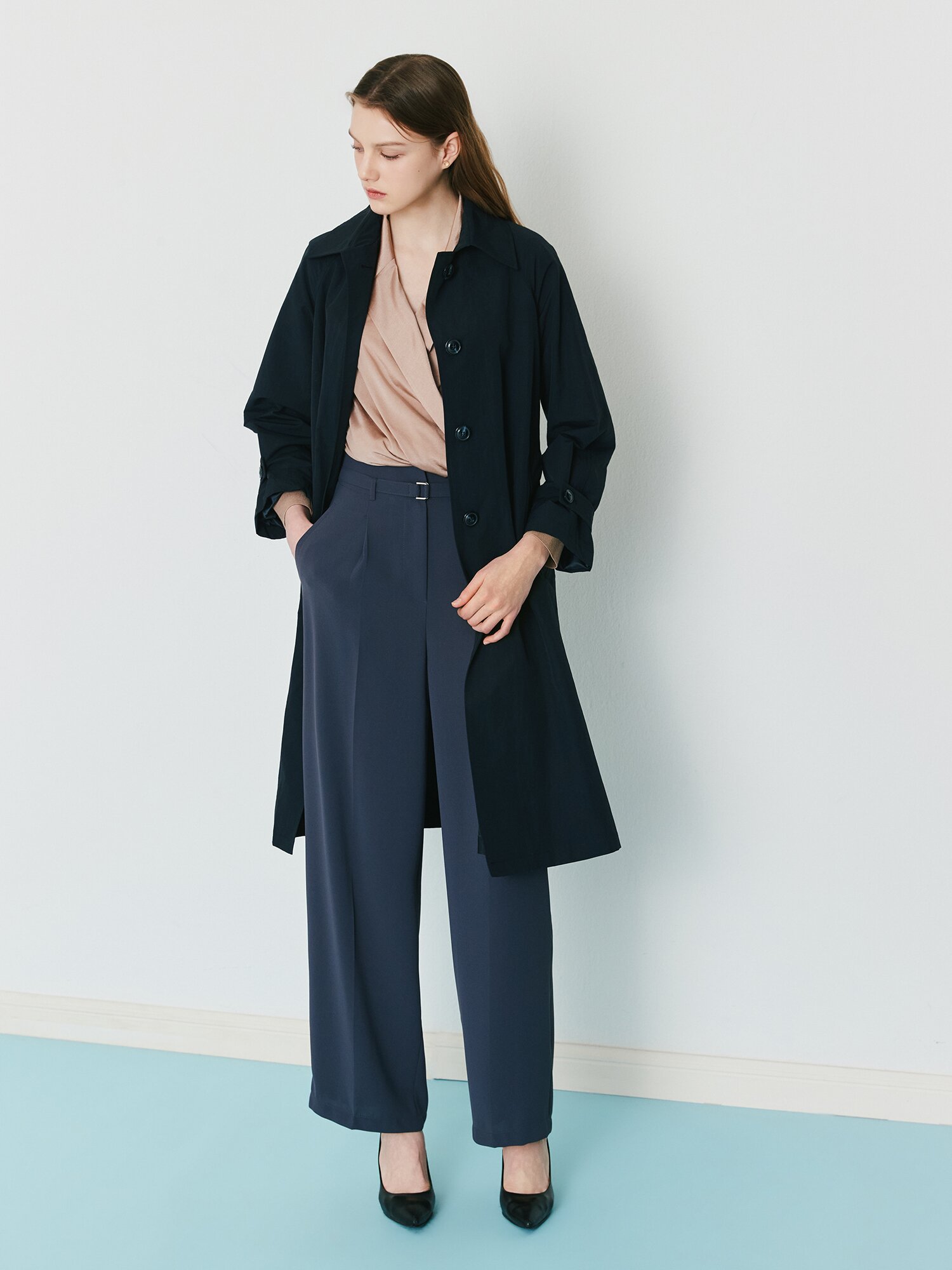 테일러드 칼라 블루종 블라우스 (BEIGE)