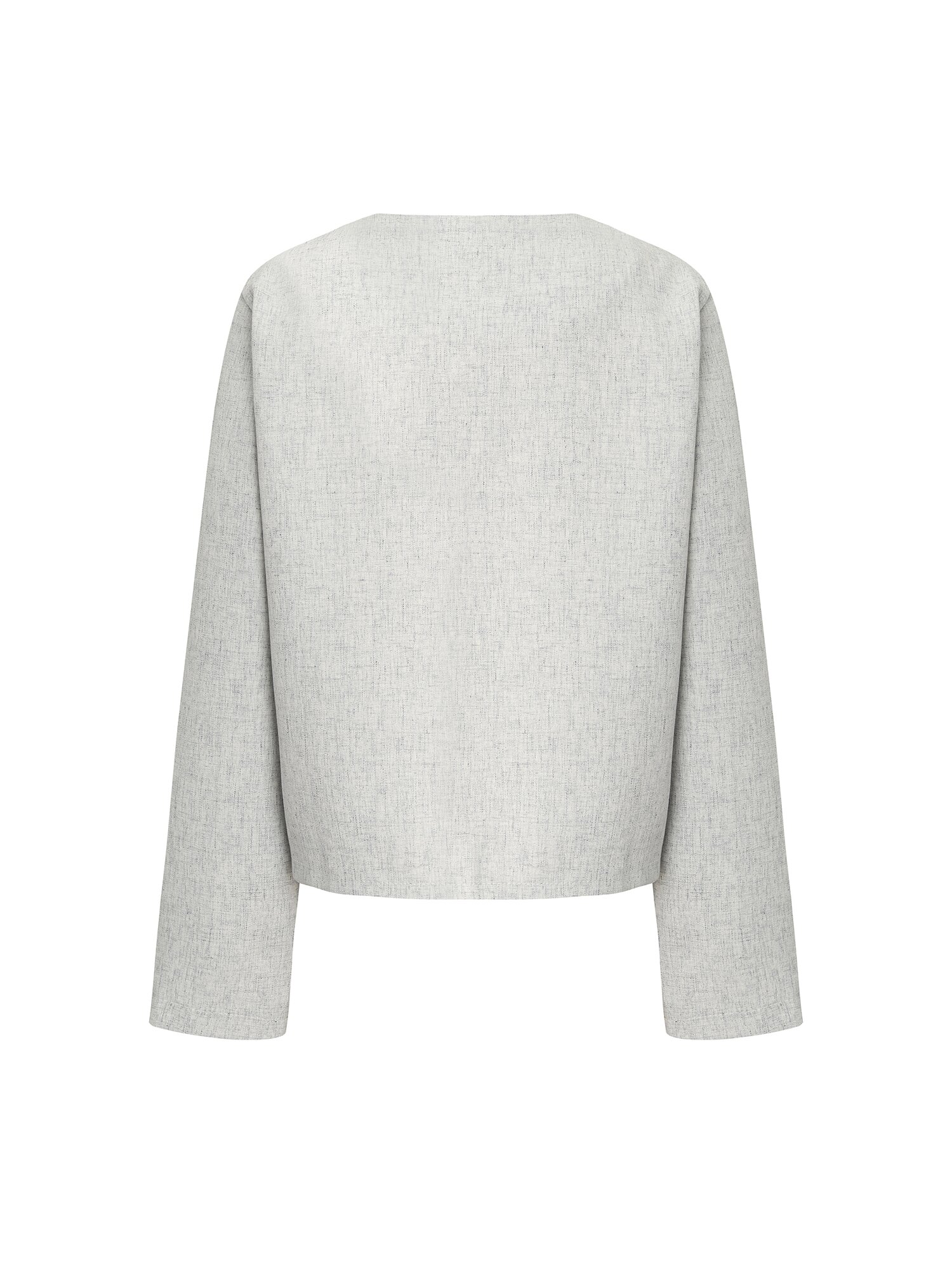 린넨 스판 라운드넥 재킷 (LIGHT GREY)