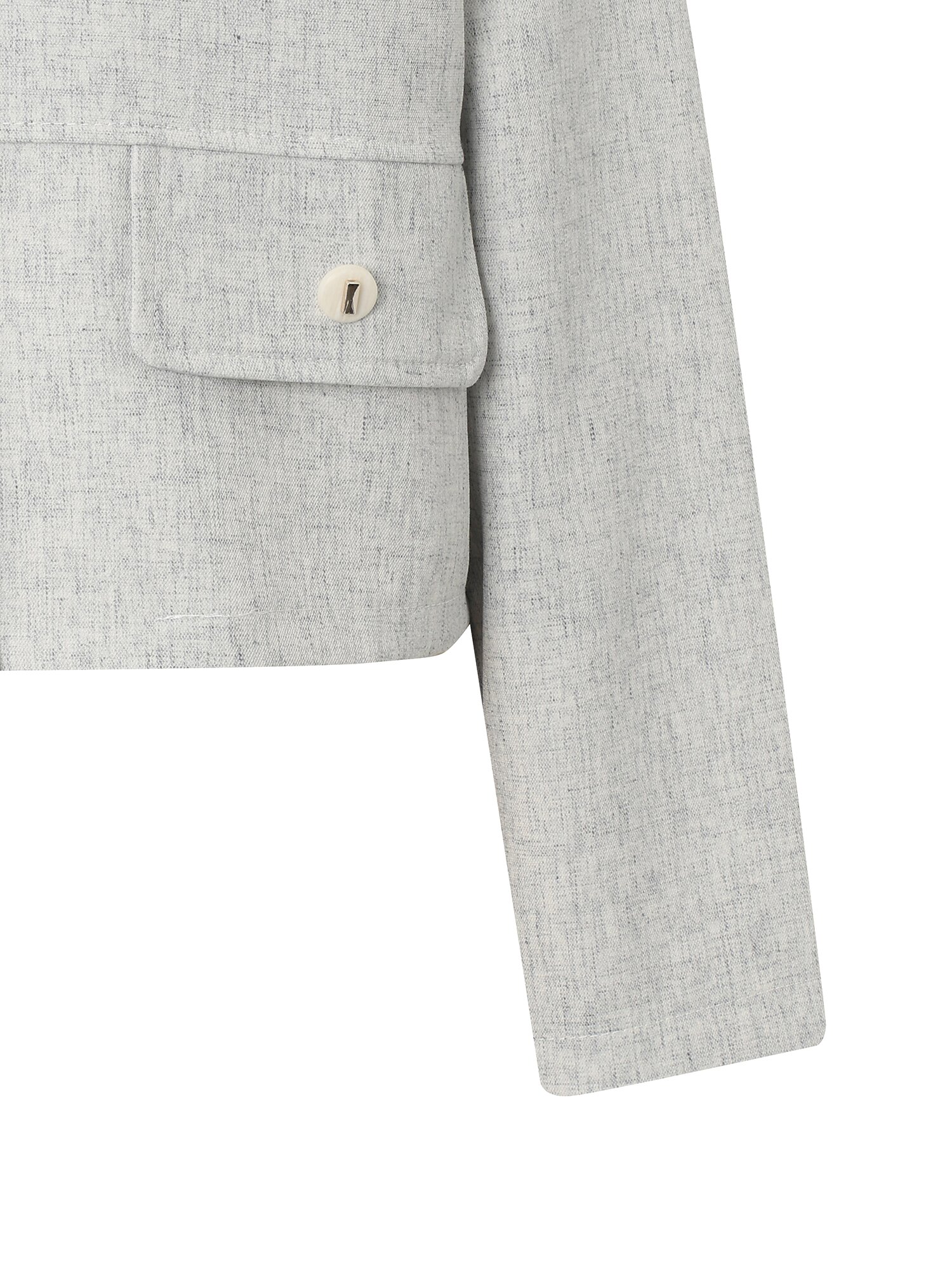 린넨 스판 라운드넥 재킷 (LIGHT GREY)