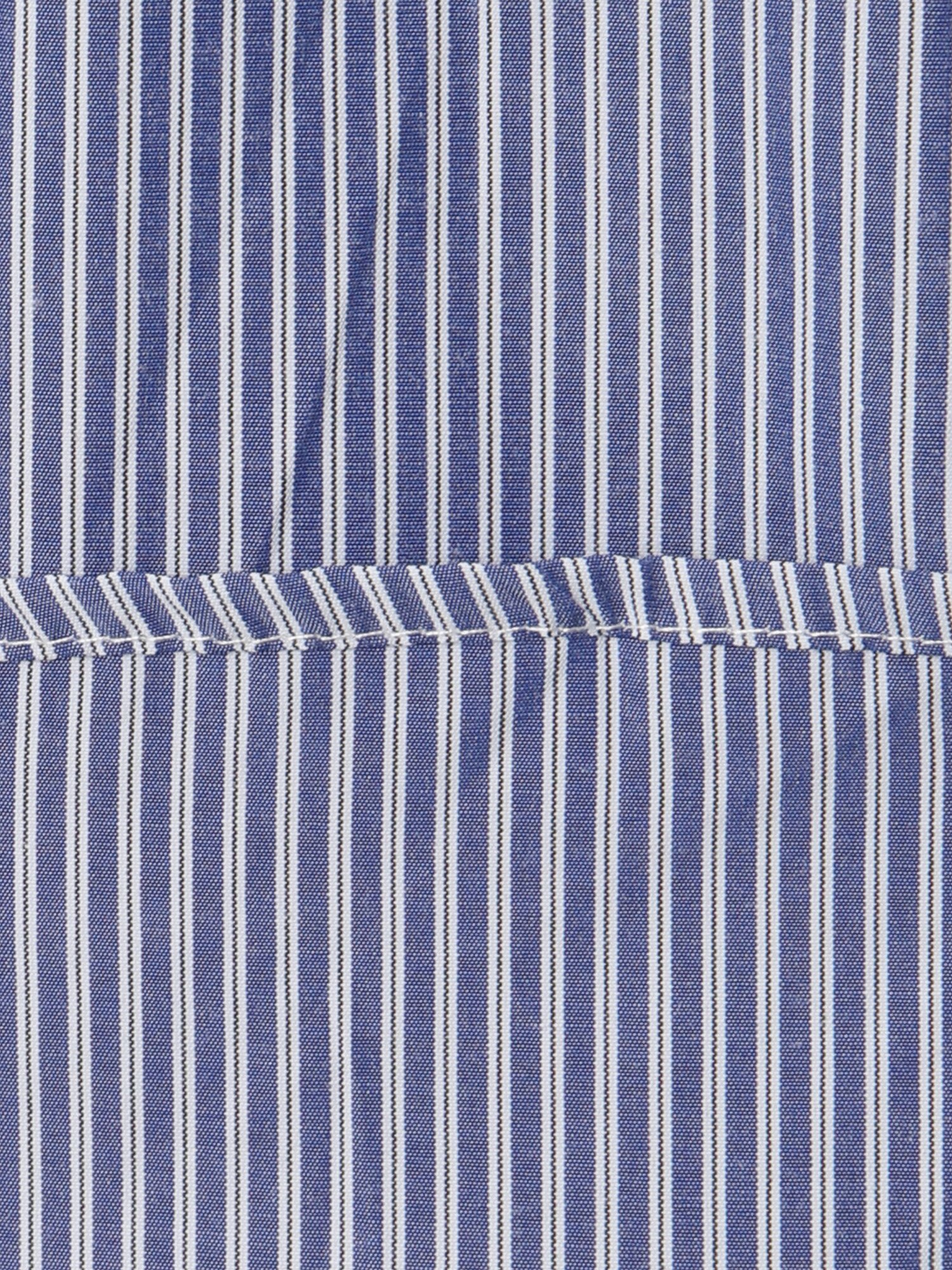 언밸런스 숄더 셔츠 블라우스 (STRIPE BLUE)