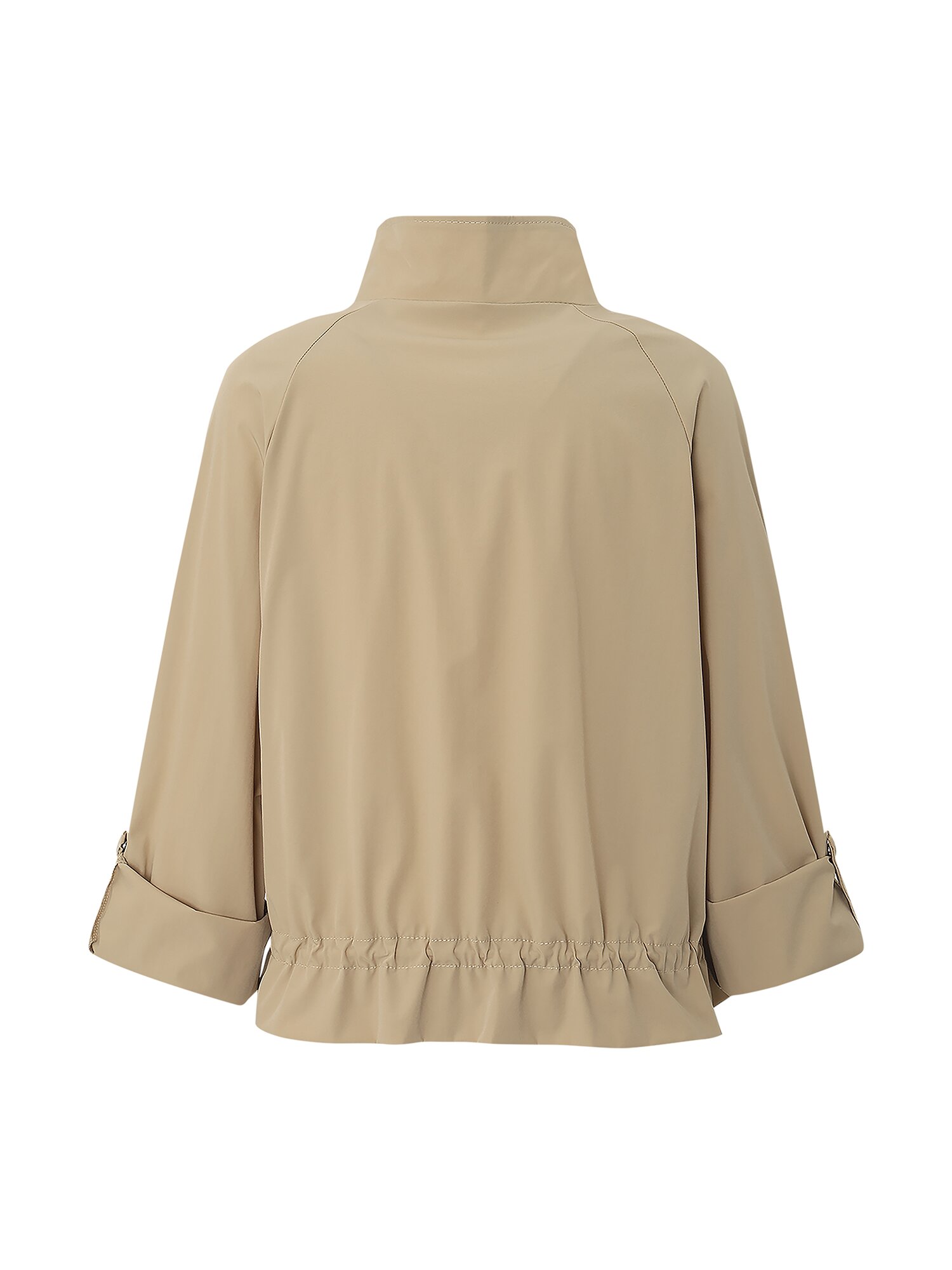 빅 포켓 하이넥 크롭 점퍼 (BEIGE)