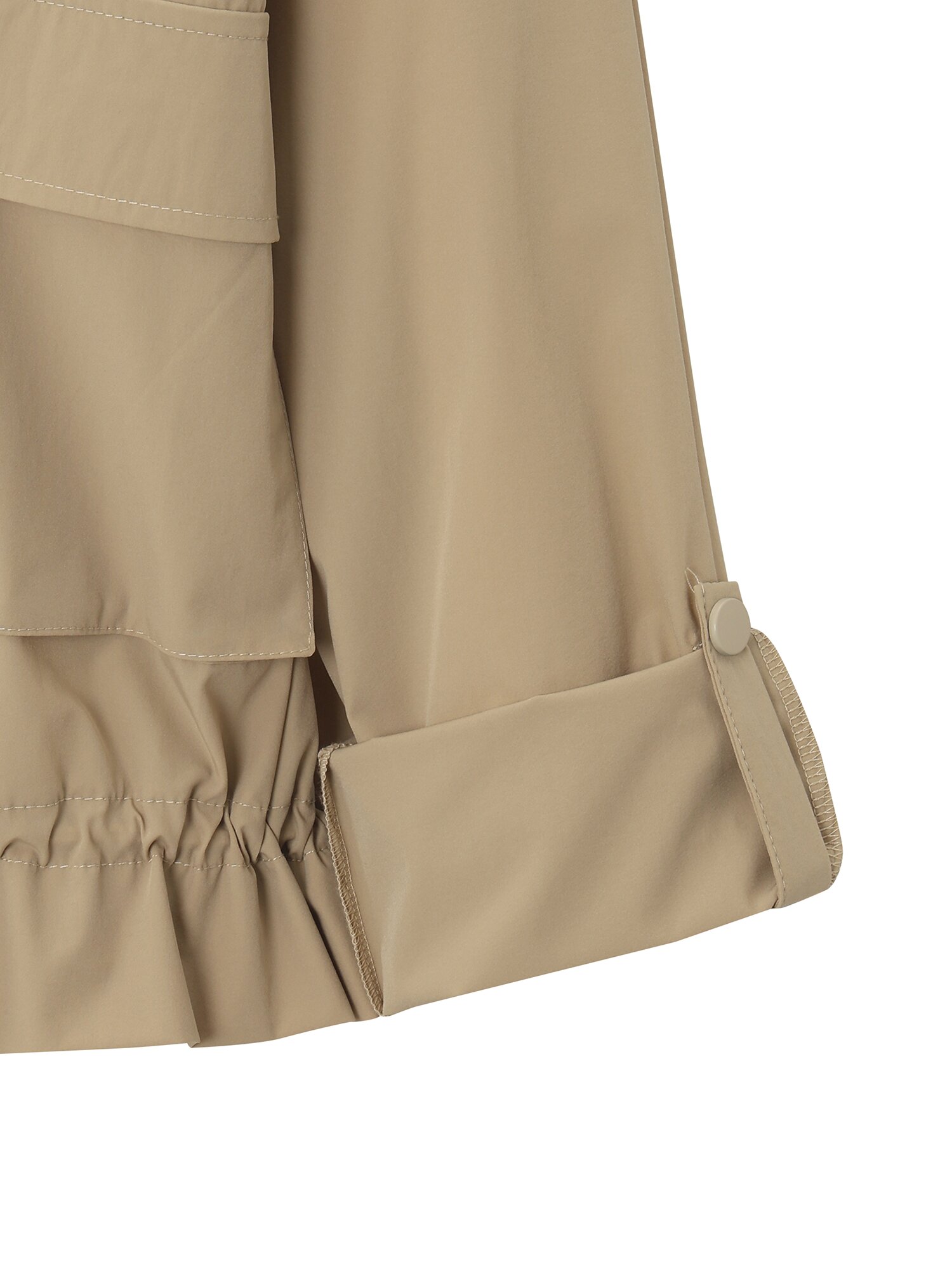 빅 포켓 하이넥 크롭 점퍼 (BEIGE)