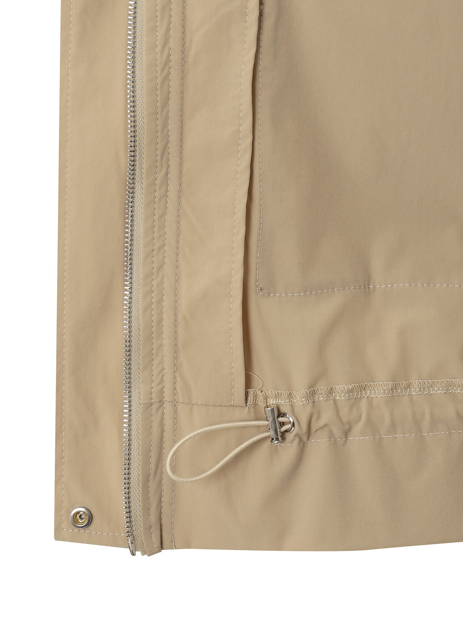 빅 포켓 하이넥 크롭 점퍼 (BEIGE)