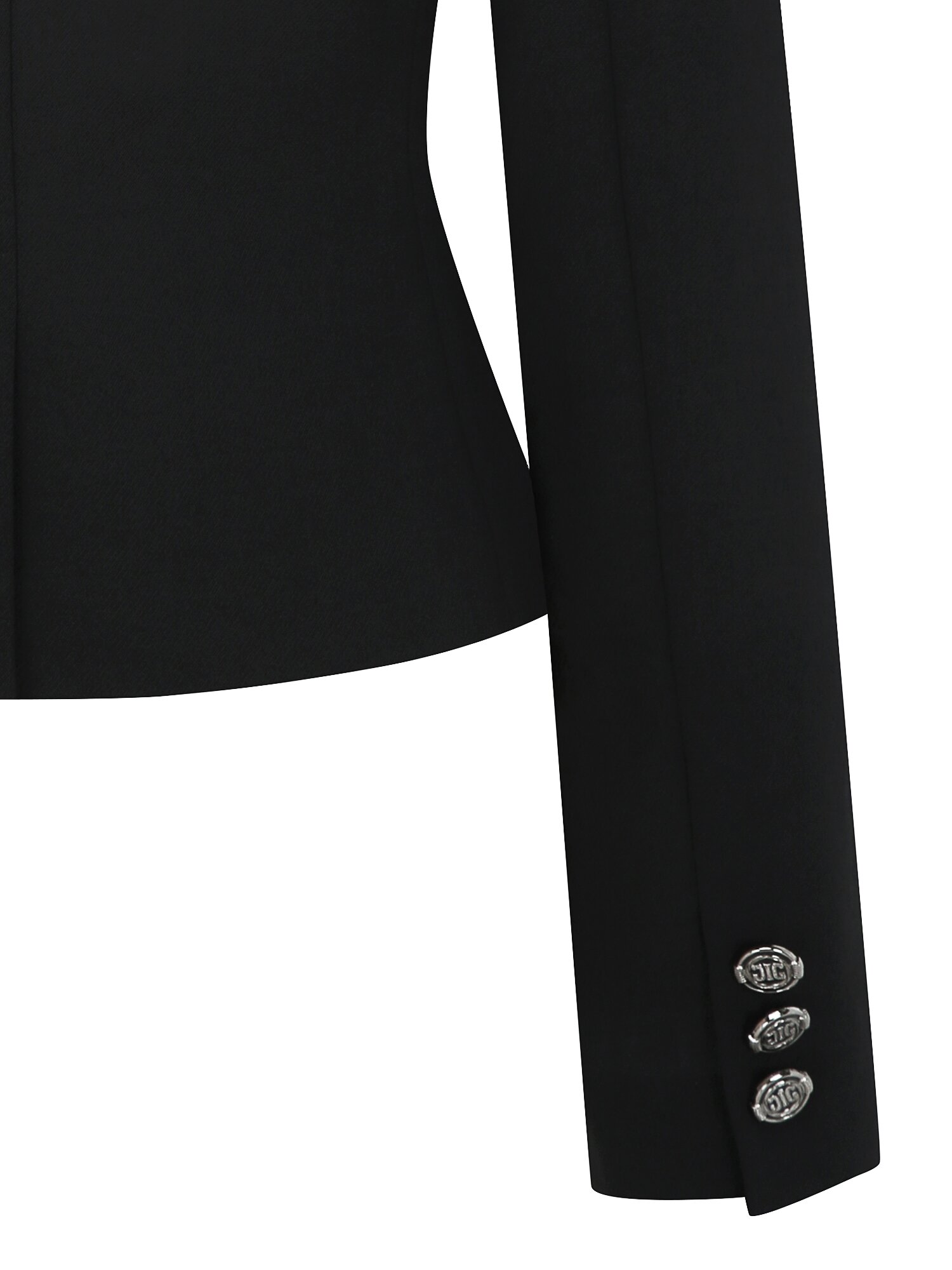 테일러드 원버튼 크롭 재킷 (BLACK)