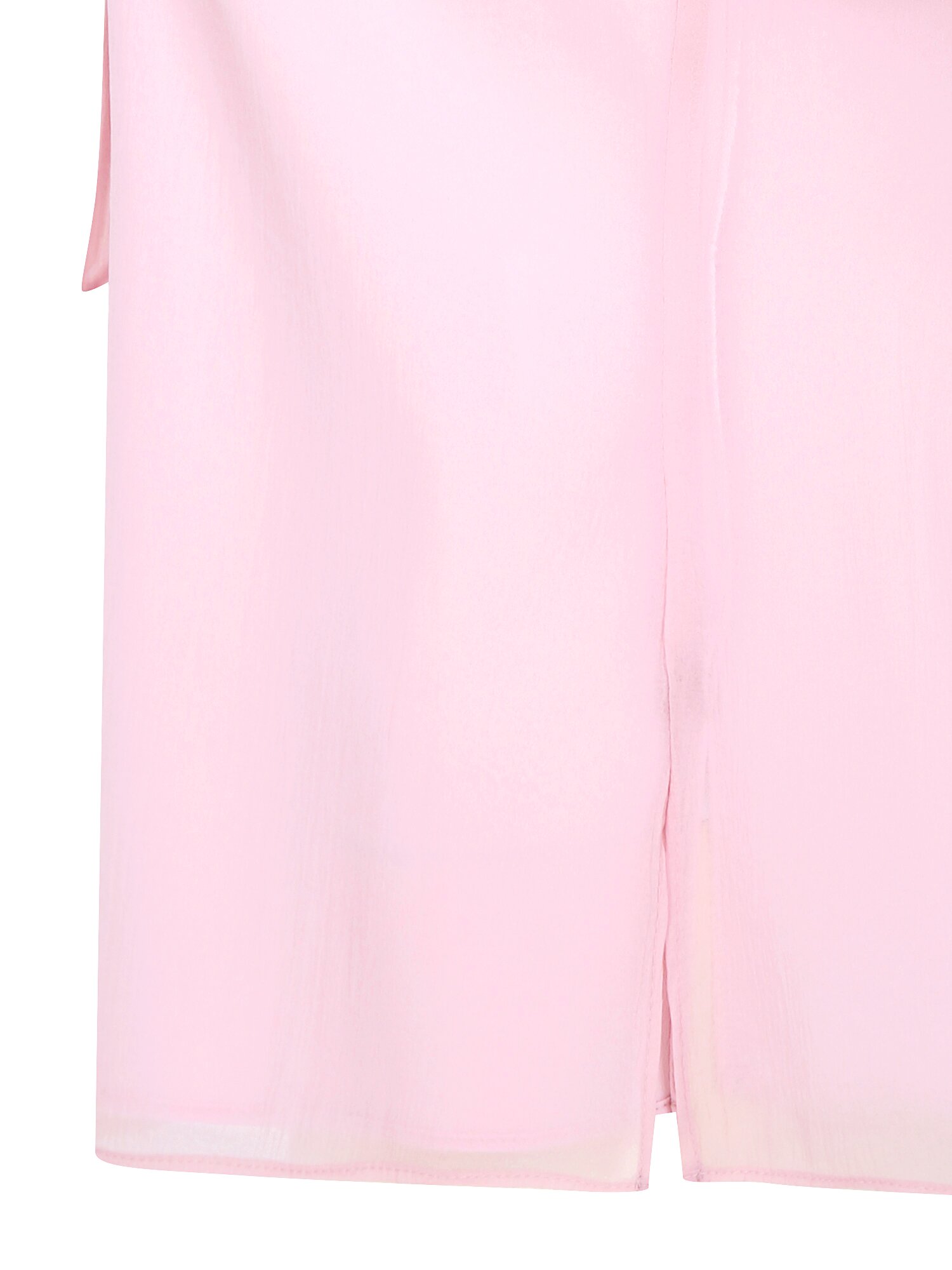 타이 퍼프 슬리브 브이넥 블라우스 (PINK)