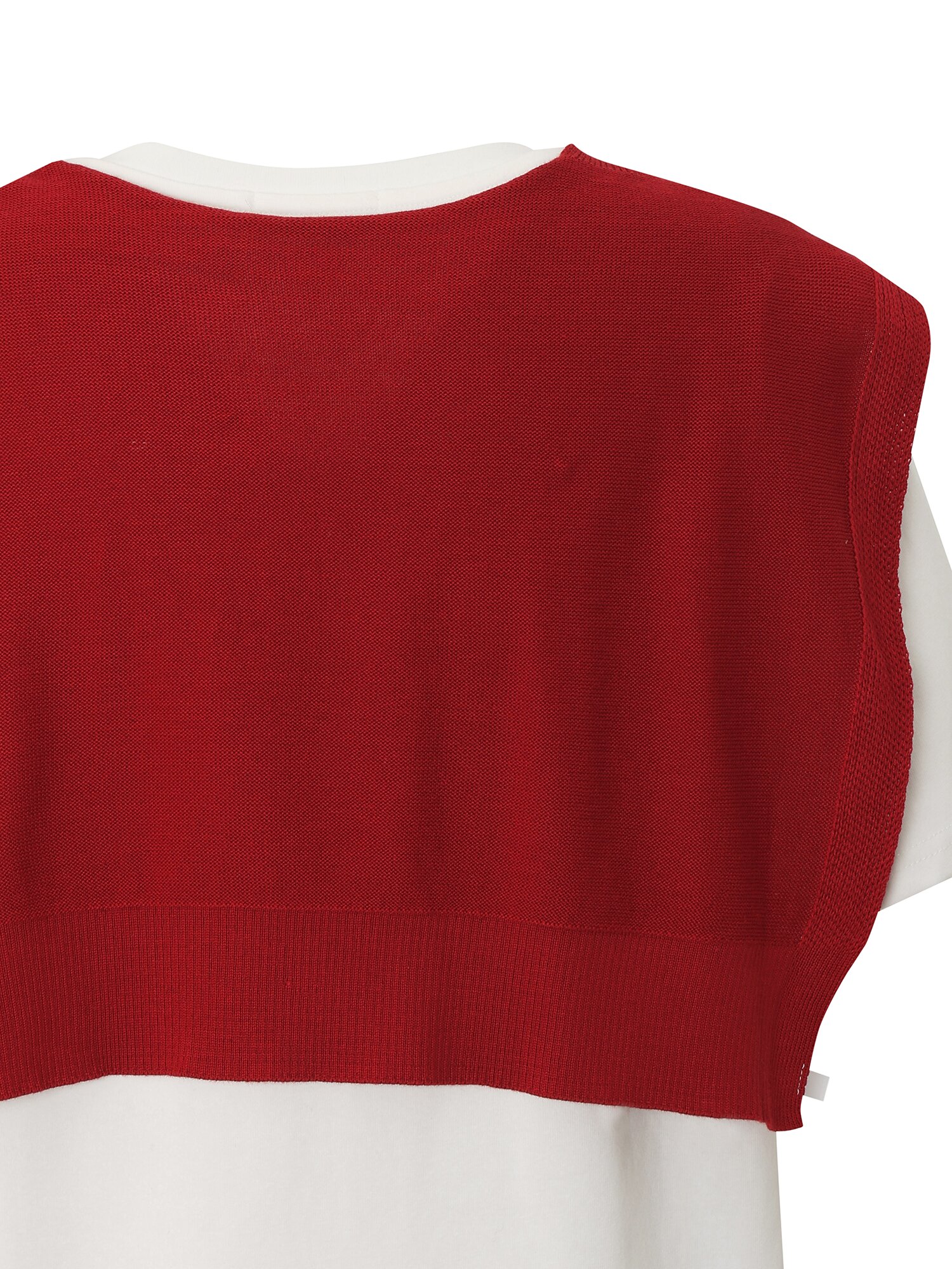 숄 레이어드 프린팅 티셔츠 (WHITE)