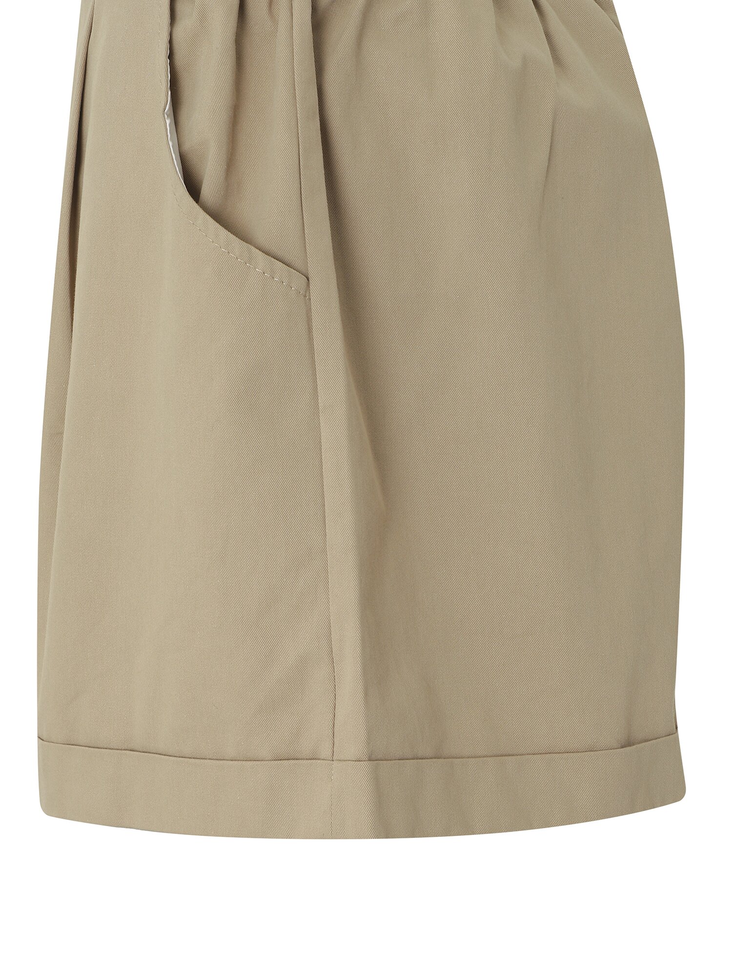 벨티드 원 턱 숏 팬츠 (BEIGE)