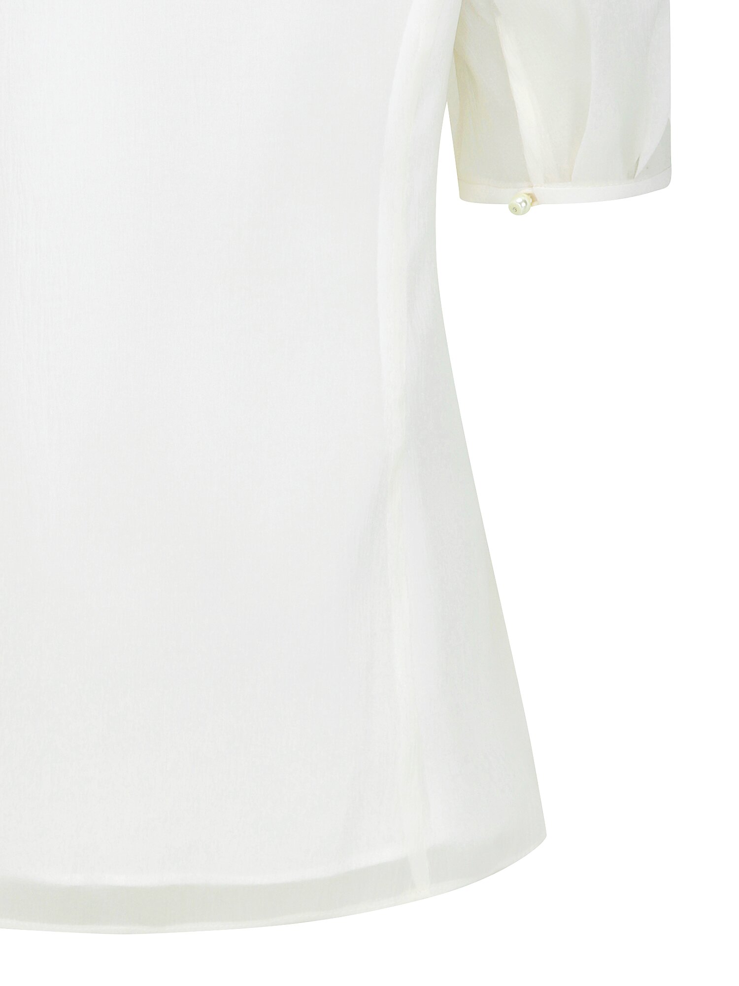 타이 퍼프 슬리브 브이넥 블라우스 (IVORY)