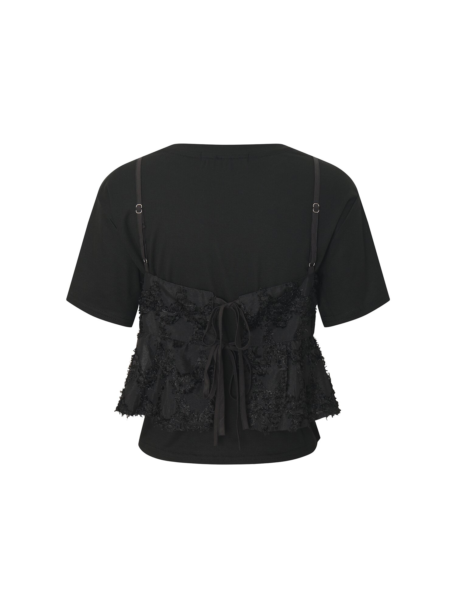 러플 뷔스티에 티셔츠 (BLACK)