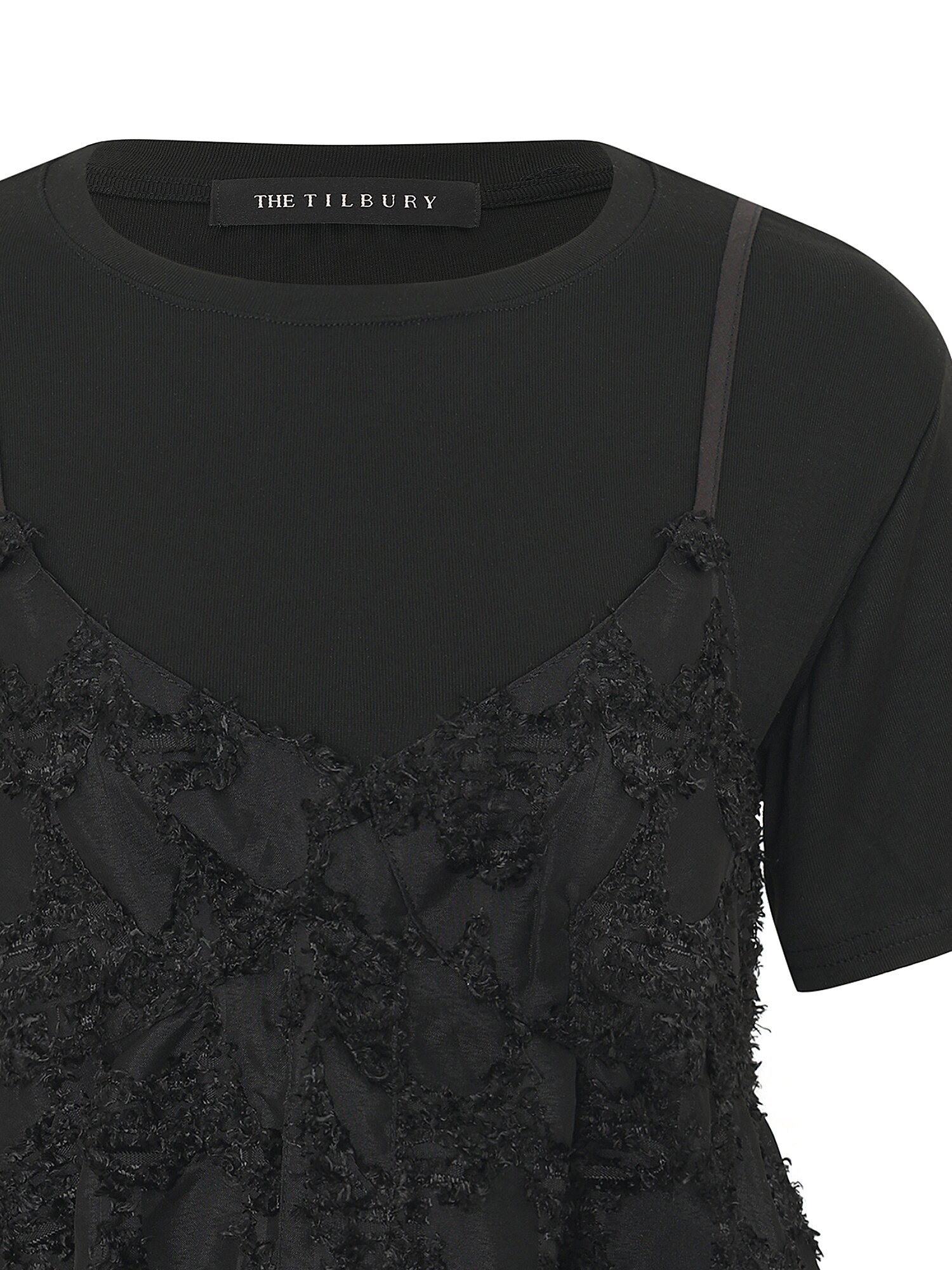 러플 뷔스티에 티셔츠 (BLACK)