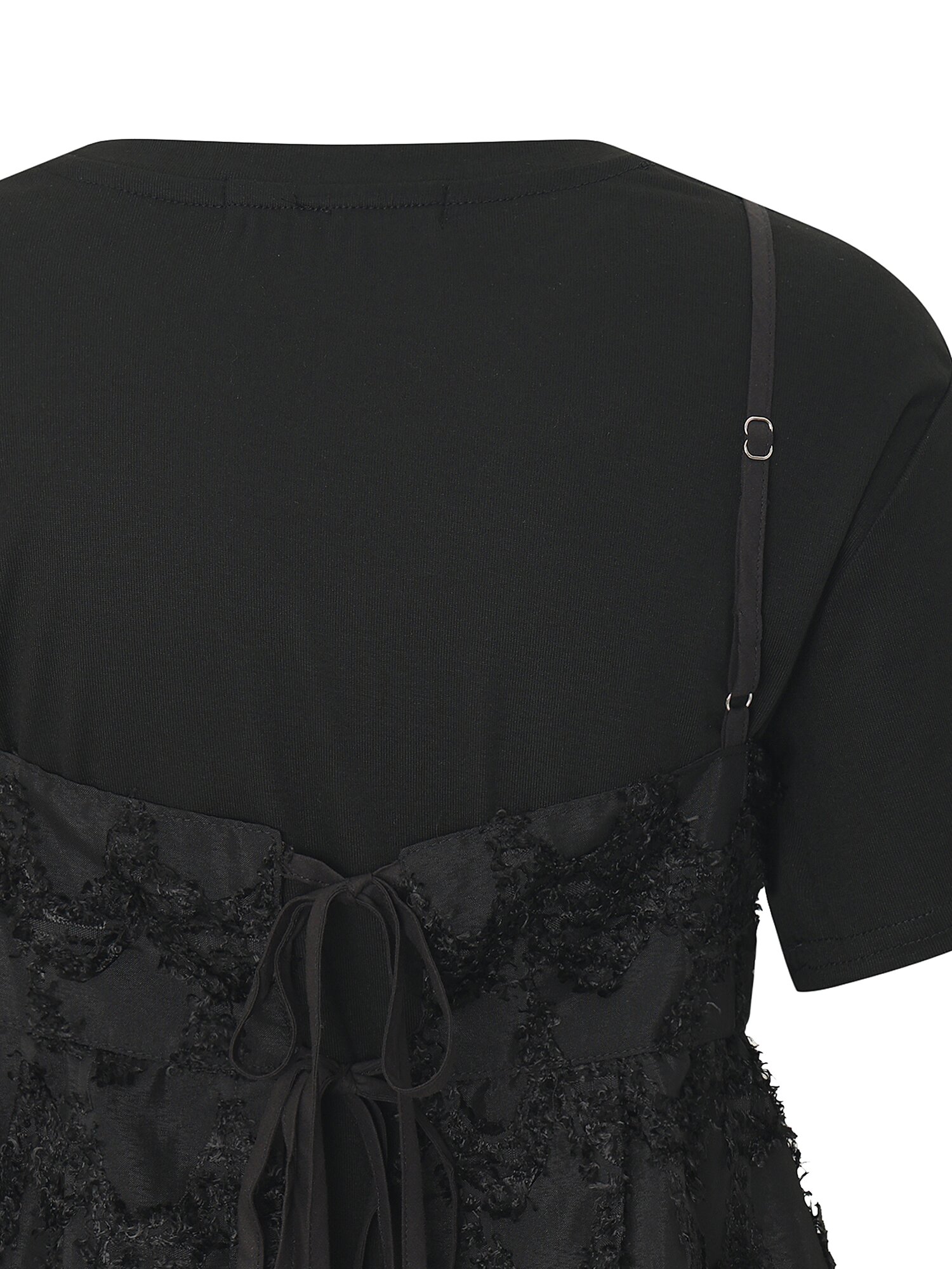 러플 뷔스티에 티셔츠 (BLACK)