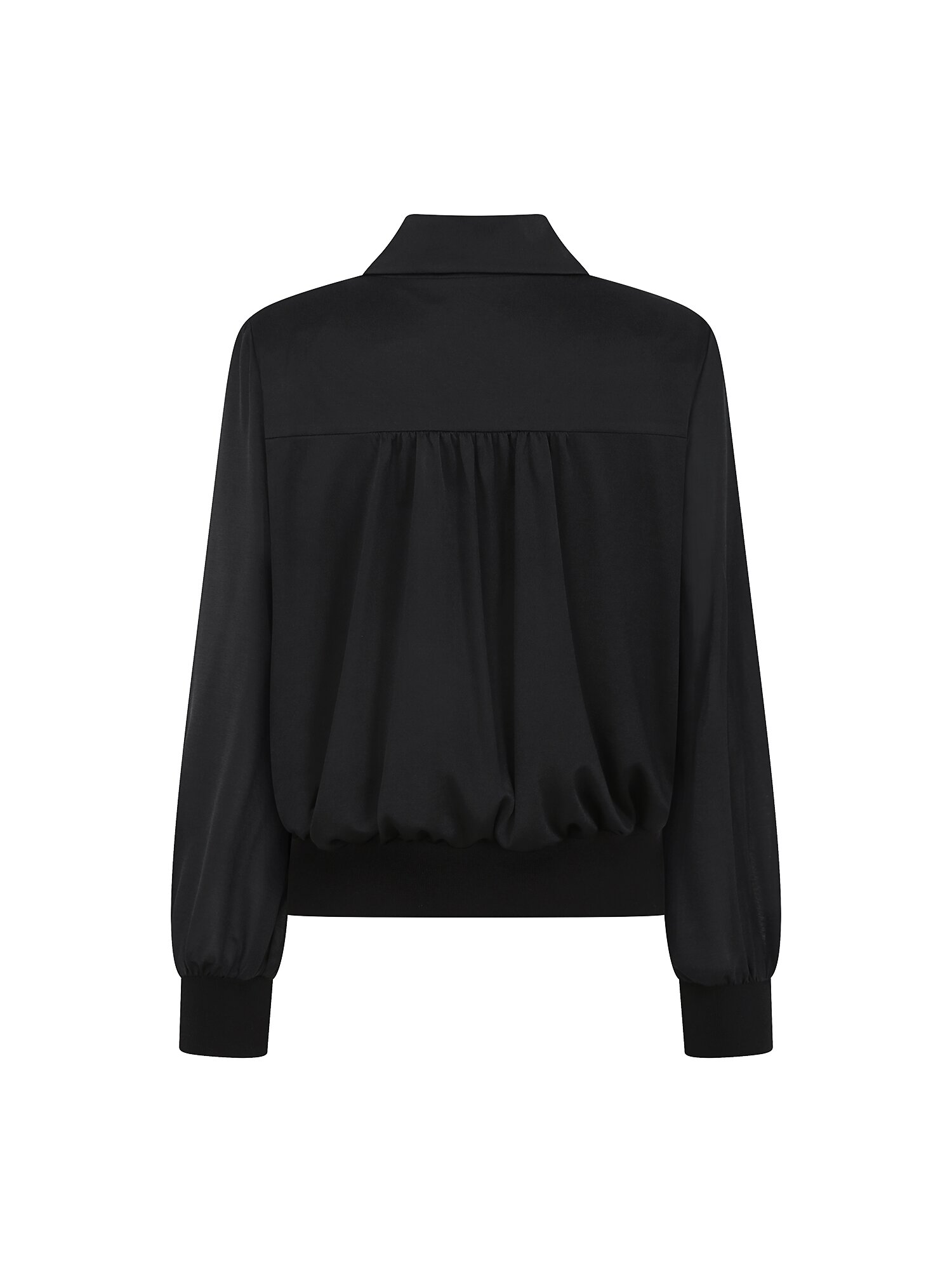 테일러드 칼라 블루종 블라우스 (BLACK)