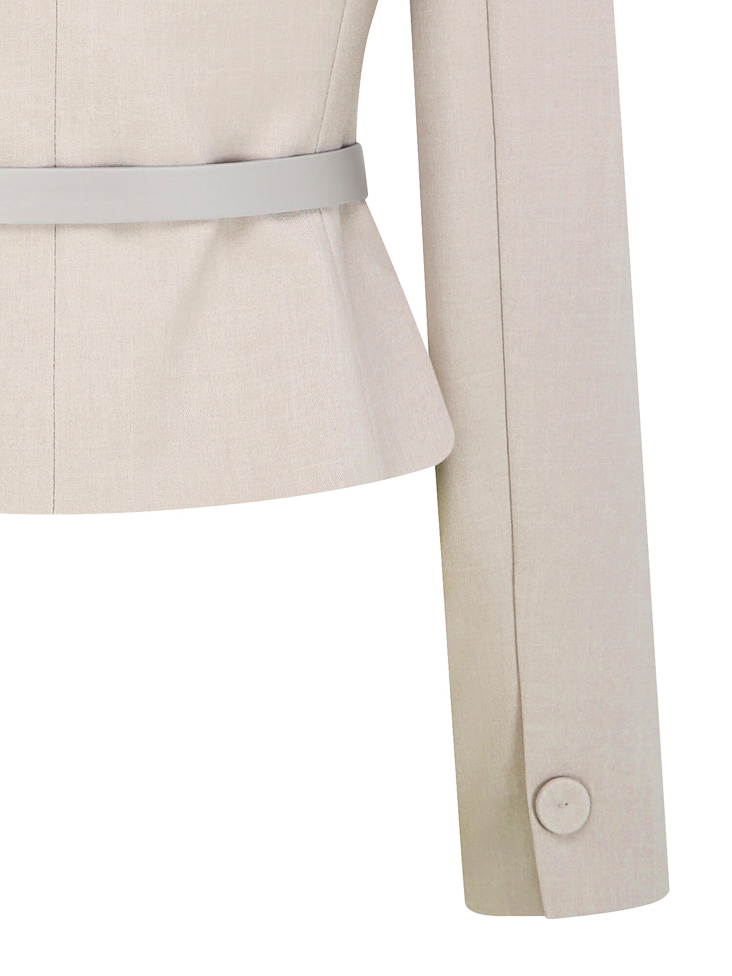 페미닌 숄 칼라 크롭 재킷 (DARK BEIGE)