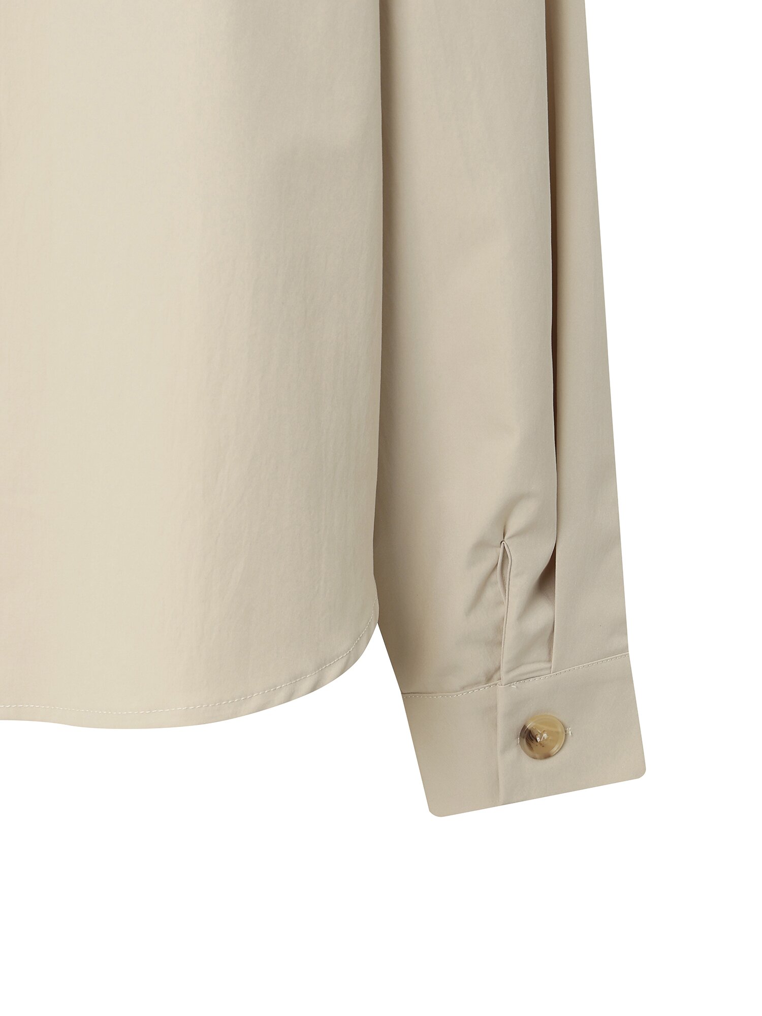 카라 배색 워크 셔츠재킷 (BEIGE)