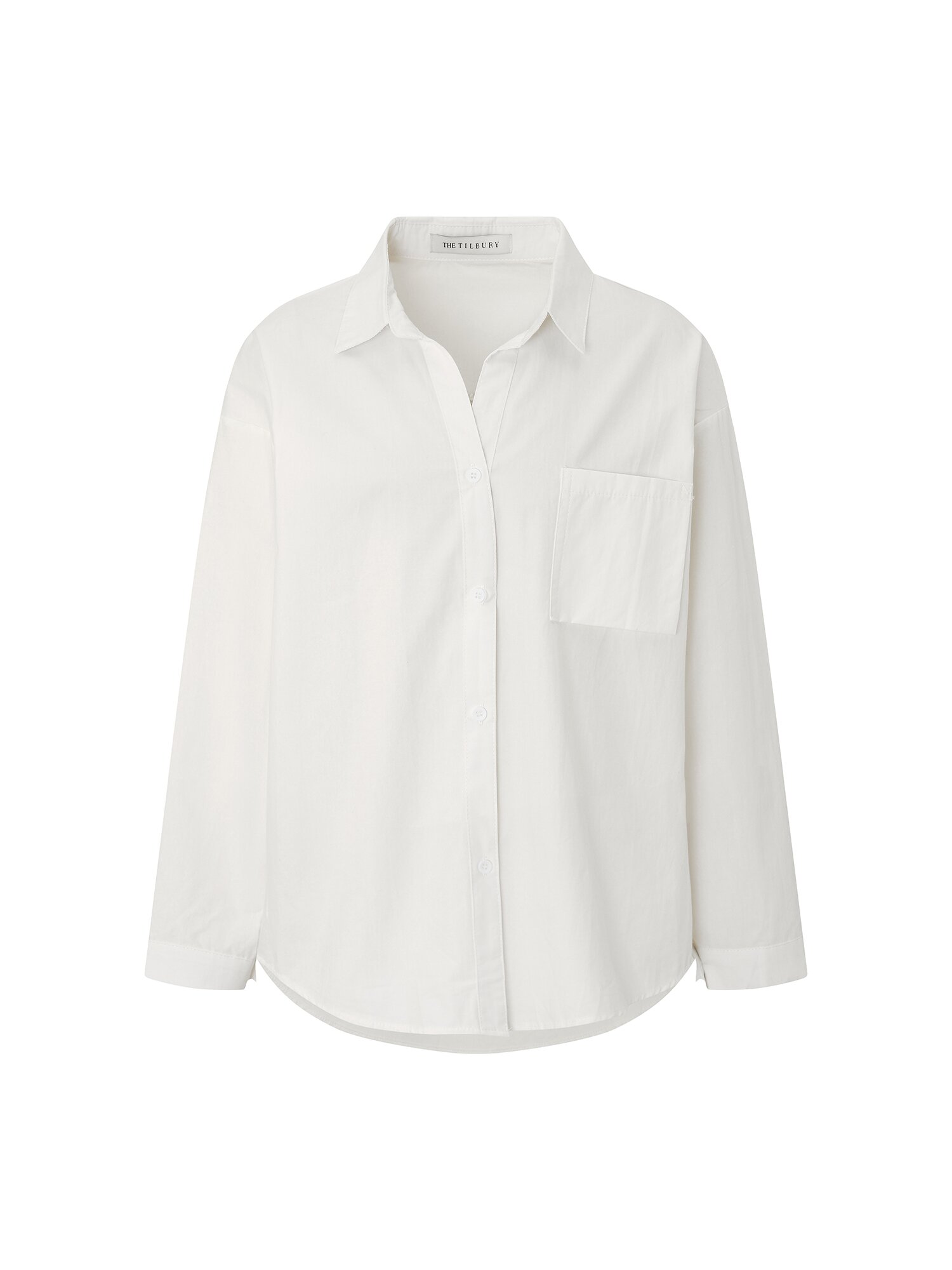 숄 레이어드 셔츠 칼라 블라우스 (WHITE)