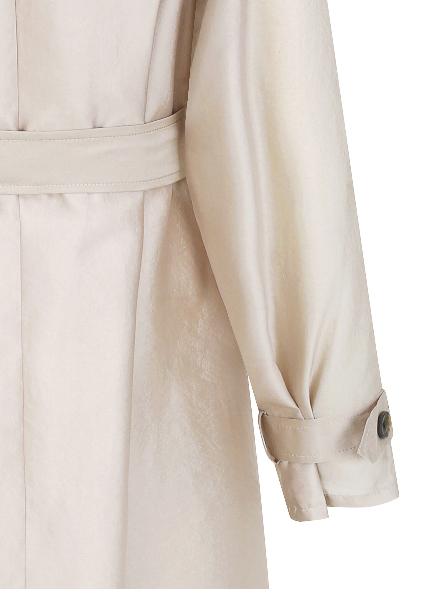 시스루 더블 버튼 트렌치 코트 (BEIGE)