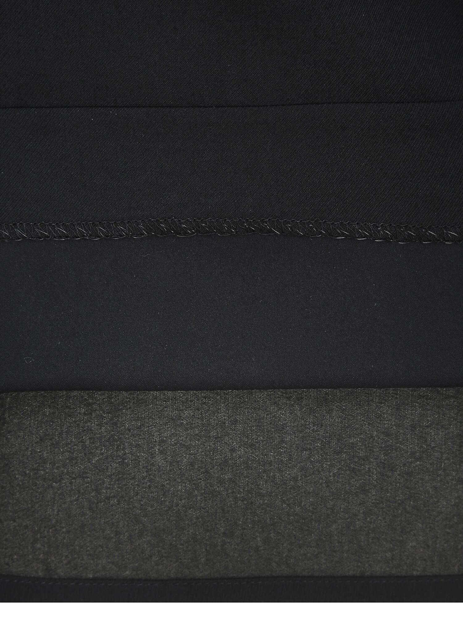 슬릿 배색 H라인 스커트 (BLACK)